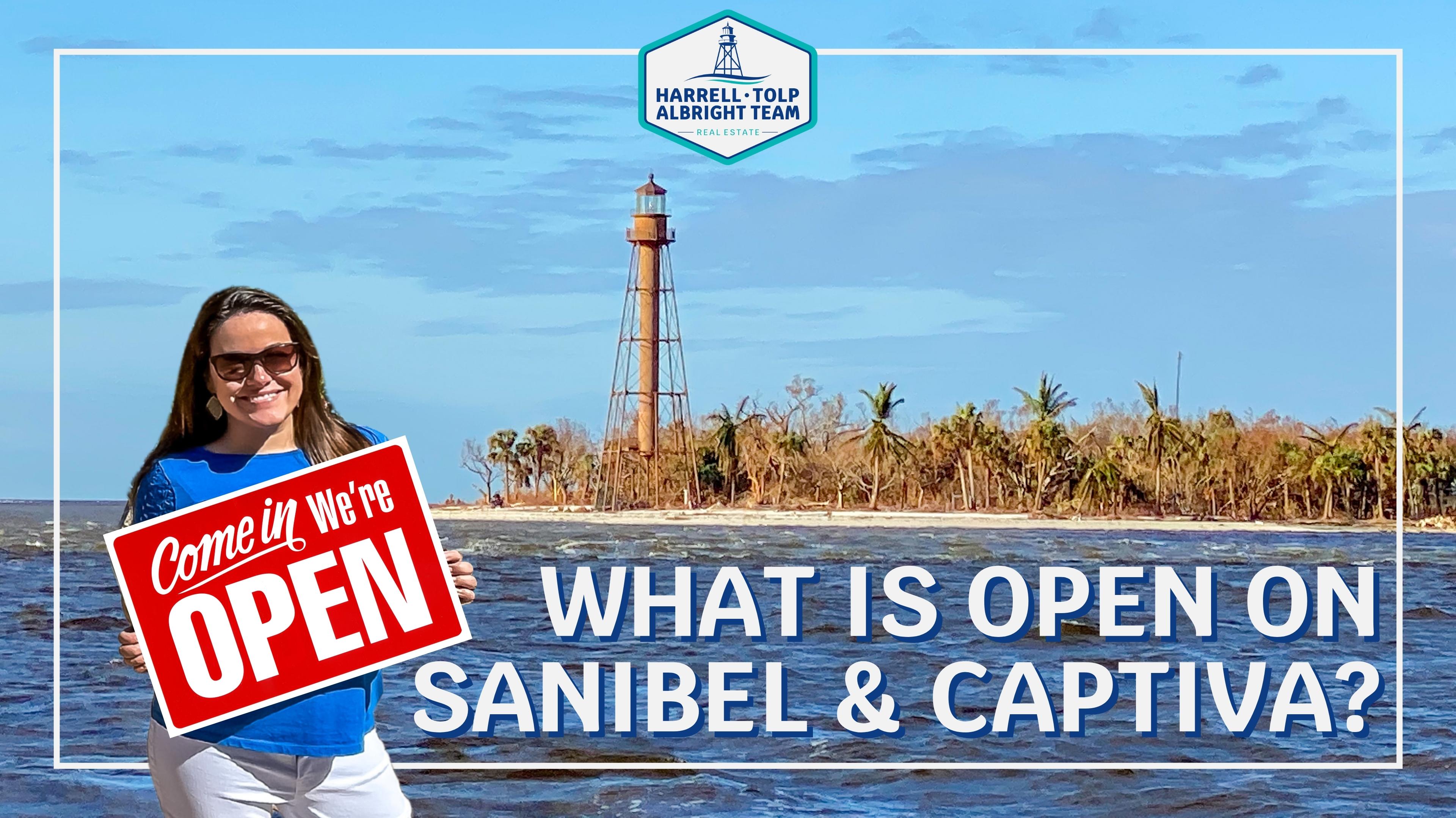 What is open on Sanibel & Captiva?